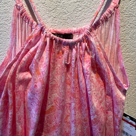 Lauren Ralph Lauren Women's Short Nightgown, Pink Paisley, Large - Picture 7 of 9